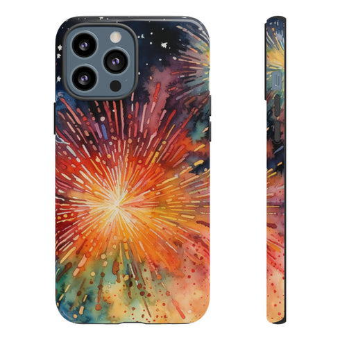 Summer Fireworks in Watercolor - Impact Resistant Phone Case